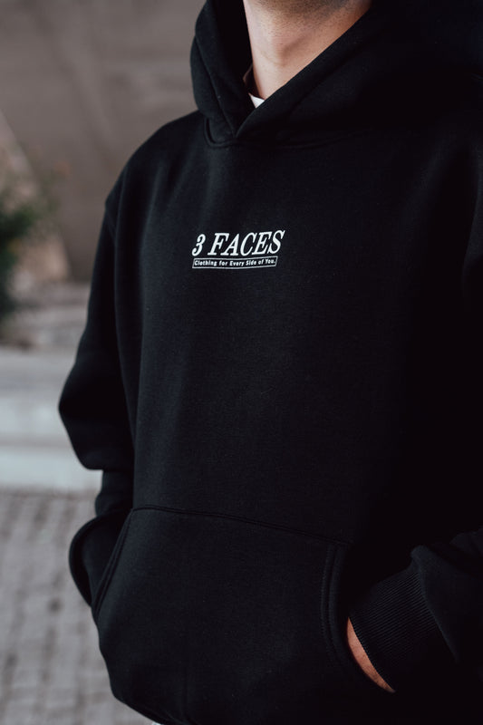 Oversized Hoodie | 3faces – Black