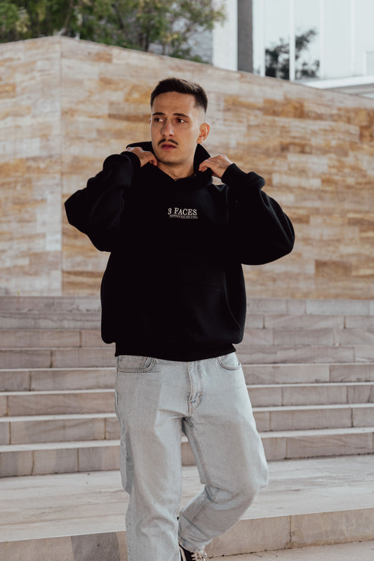 Oversized Hoodie | 3faces – Black